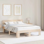 Estrutura da Cama com cabeceira Castanho 140 x 200 cm