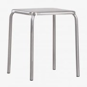 Banqueta Baixa Empilhável 45 Cm Em Aço Inoxidável Narnial Aço Inoxidável - Sklum