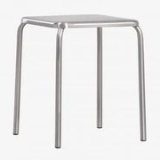 Banqueta Baixa Empilhável De 45 Cm Em Aço Inoxidável Narnial Aço Inoxidável - Sklum