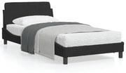 vidaXL Estrutura de cama sem colchão 100x200 cm veludo preto