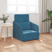 vidaXL Sofá-Cama Azul 65 x 80 x 83 cm Veludo