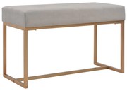 vidaXL Banco 80 cm veludo cinzento