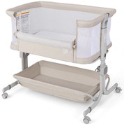 Berço para bebê com cabeceira ajustável em 6 níveis de altura - Cinza