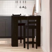 Mesa de Bar vidaXL com Prateleira - Carvalho Preto, 102x50x103.5 cm, Feita de Madeira Engenharia