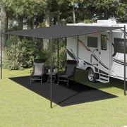 vidaXL Tapete de campismo para tenda 250x600 cm preto