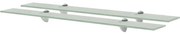 vidaXL Prateleiras flutuantes 2 pcs vidro 80x20 cm 8 mm