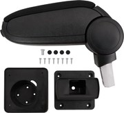 vidaXL Apoio de braço p/ carro 13x31,5x(29-51) cm ABS preto