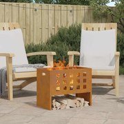 vidaXL Fire Pit Castanho 50 x 30 x 40 cm Aço