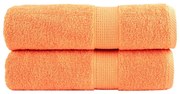 vidaXL Toalhas de mãos premium SOLUND 2pcs 50x100 cm 600 gsm laranja