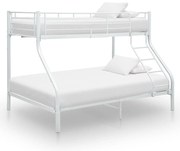 Estrutura de beliche 140x200/90x200 cm metal branco