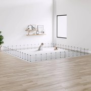 vidaXL Gaiola p/ animais de 52 painéis c/porta 35x35 cm aço preto