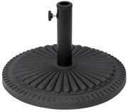 Outsunny Base para Chapéu de Sol Suporte para Chapéu de Sol para Mastros de 35mm/38mm/48mm para Terraço Jardim Exterior Ø49x32 cm Preto