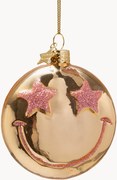 Ornamento de Natal artesanal Smiley Star
