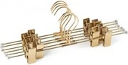 Pack De 6 Cabides Com Pinça Em Aço Gärde Dourado - Sklum