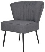 Cadeira de cocktail tecido cinzento-escuro