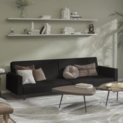 vidaXL Sofá-cama de 2 lugares veludo preto