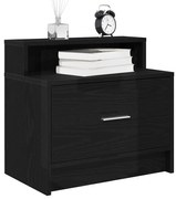 vidaXL Mesas de cabeceira com gaveta 2 pcs 51x31x47 cm carvalho preto