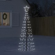 vidaXL Árvore de Natal LED com Spikes 220 LEDs Branco Frio 180 cm