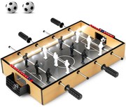 Mesa de pebolim de 1,2 m com 2 marcadores de pontos estilo contas e niveladores de pernas ajustáveis ​​- Natural