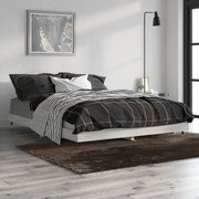 vidaXL Estrutura de cama 135x190 cm derivados de madeira cinza sonoma