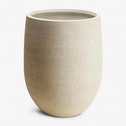 Vaso De Flores Exterior Em Cimento Grover Ø55 Cm - ↑70 Cm & Off-white - Sklum