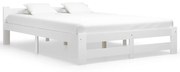 vidaXL Estrutura de cama 120x200 cm pinho maciço branco