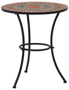vidaXL Mesa bistrô em mosaico 60 cm cerâmica laranja/cinzento