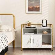 Caixa de areia para gatos, móvel, arranhador industrial removível, banheiro para gatos, estrutura metálica anti-inclinação e à prova de ferrugem, 89x45x74,5 cm, branca