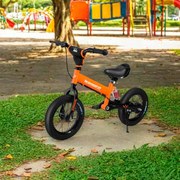 Bicicleta de equilíbrio para crianças 94 x 46 x 60 cm cor de laranja
