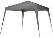 Outsunny Tenda Dobrável Pop-Up 2,4x2,4 m Tenda de Jardim para Campismo Festas e Eventos em Aço e Oxford Cinzento | AOSOM Portugal