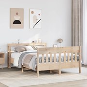 Cama sem colchão 150x200 cm madeira de pinho maciça