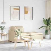 vidaXL Sofá modular com pufes e almofadas tecido creme