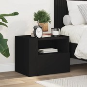 vidaXL Mesa de cabeceira de parede 45x30x35 cm preto
