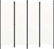 vidaXL Divisória de quarto com 4 painéis 200x180 cm branco