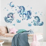 Autocolantes de parede - Unicórnios de cristal