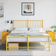 vidaXL Mesas de cabeceira 2 pcs 34,5x39x44 cm aço amarelo