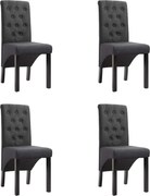 vidaXL Cadeiras de jantar 4 pcs tecido cinzento-escuro