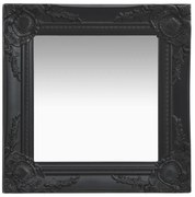 Espelho de parede estilo barroco 40x40 cm preto
