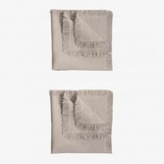 Pack De 2 Guardanapos Em Algodão Nedeliya Cinzento Areia - Sklum