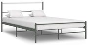 Estrutura de Cama Dart em Metal Cinzento - 160x200 cm - Design Moderno