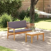 vidaXL Banco de jardim com almofada Antracite Madeira Sólida de Acácia