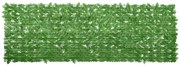 vidaXL Tela de varanda com folhas verde 300x100 cm