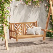 vidaXL Banco de Balanço Outros Castanho 114 x 60 x 64 cm