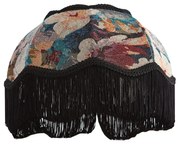 Abajur de tecido com design floral e interior branco 31,5/15/14 - Heritage Clássico / Antigo