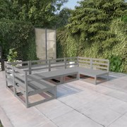vidaXL 6 pcs conjunto lounge de jardim pinho maciço