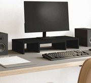 Suporte para monitor ajustável derivados de madeira preto
