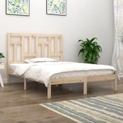 Estrutura de cama dupla pequena 4FT 120x190 cm madeira maciça