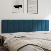 vidaXL Almofadão de cabeceira 200 cm veludo azul