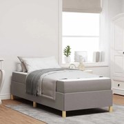 Cama Box Outros Taupe e Branco 90 x 190 cm tecido