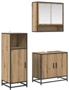 vidaXL Conjunto de Móveis para Banheiro 3 pcs Carvalho Artesanal